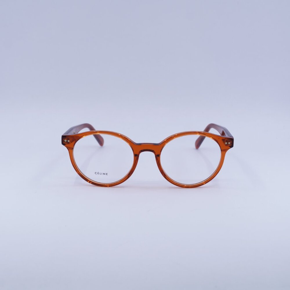 🕶️ New Celine CL50008I 042 Eyeglasses - Orange Frame 49mm - Picture 2 of 9